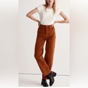 Madewell Rust Straight Leg Pants